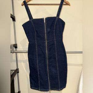 Denim Zip-Up Dress